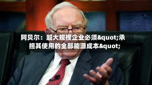 阿贝尔：超大规模企业必须"承担其使用的全部能源成本"-第3张图片