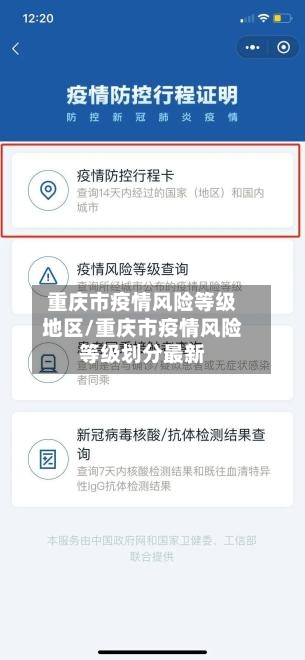重庆市疫情风险等级地区/重庆市疫情风险等级划分最新-第2张图片