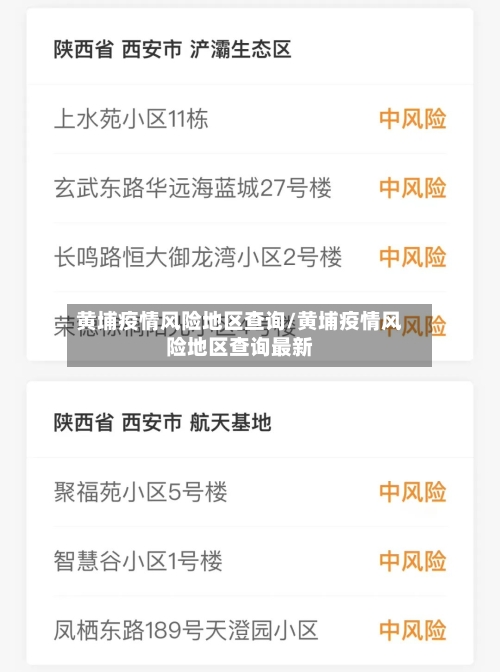 黄埔疫情风险地区查询/黄埔疫情风险地区查询最新