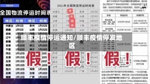 顺丰疫情停运通知/顺丰疫情停发地区