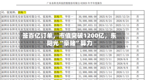 签百亿订单，市值突破1200亿	，东阳光“豪赌”算力-第2张图片