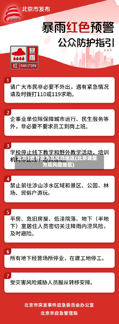 北京3地升级为高风险地区(北京调整为高风险地区)