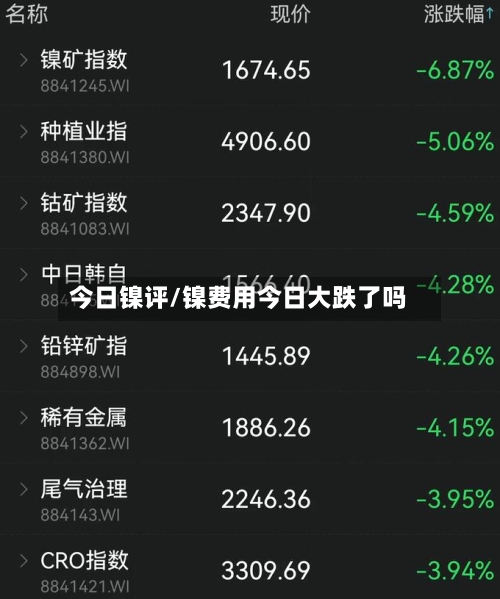 今日镍评/镍费用今日大跌了吗-第2张图片