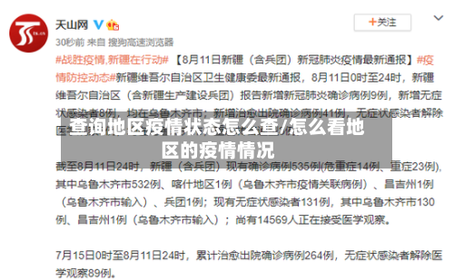 查询地区疫情状态怎么查/怎么看地区的疫情情况-第2张图片