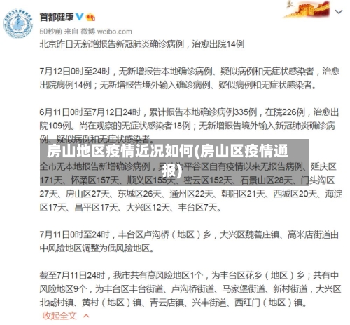 房山地区疫情近况如何(房山区疫情通报)