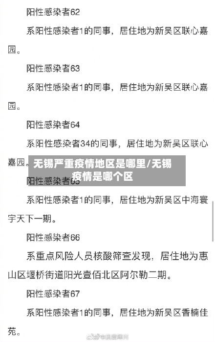 无锡严重疫情地区是哪里/无锡疫情是哪个区-第3张图片